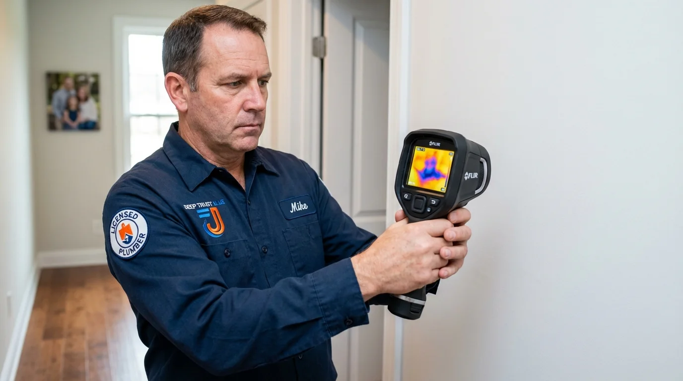 Thermal imaging leak detection by Johns Plumbing LLC in Forney